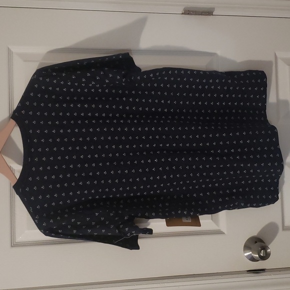 Mens sailor pocket  shirt navy blue with with anchor print.  Size large - Picture 4 of 4